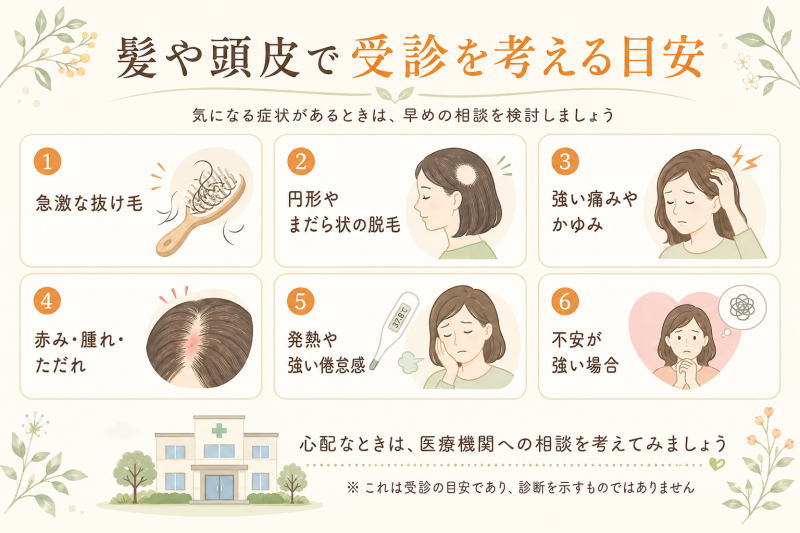 医療機関へ相談した方がよいケースイラスト解説